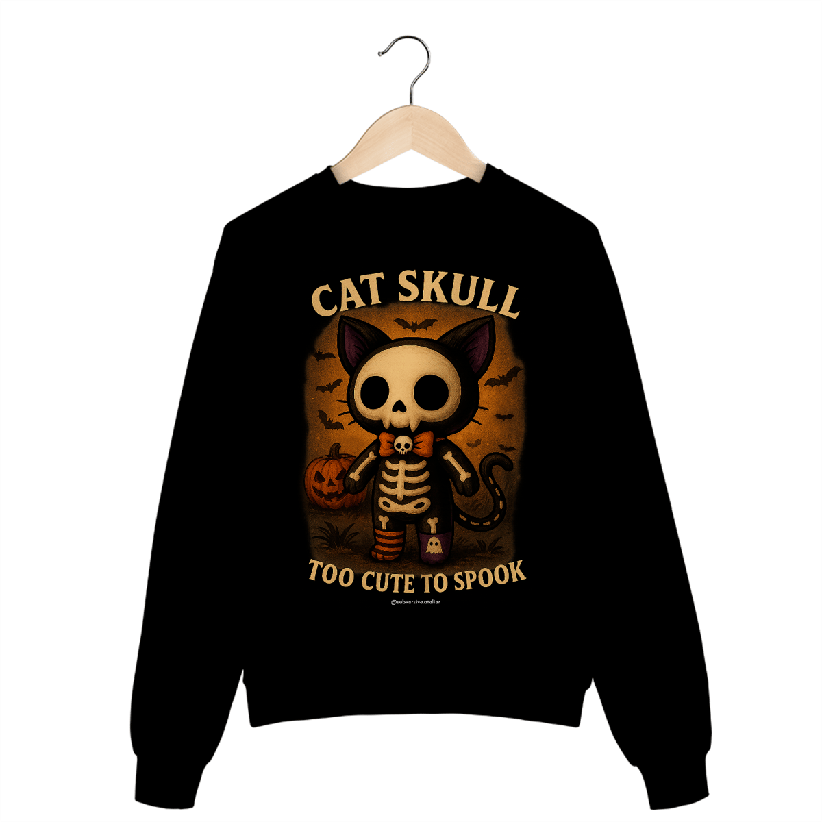 Nome do produto: Moletom Cat Skull