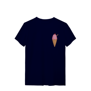 Nome do produto Camiseta Premium - Sorvete de Morango