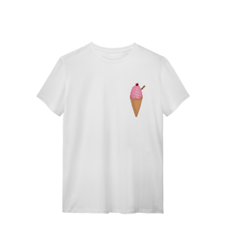 Nome do produto Camiseta Premium - Sorvete de Morango