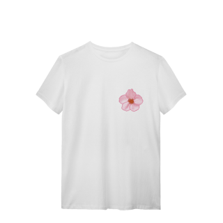 Nome do produto Camiseta Premium Frente e Verso - Flor e Árvore de Cerejeira