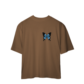 Nome do produto Camiseta Oversized - Borboleta Azul