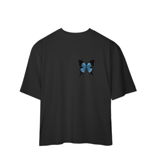 Nome do produto Camiseta Oversized - Borboleta Azul