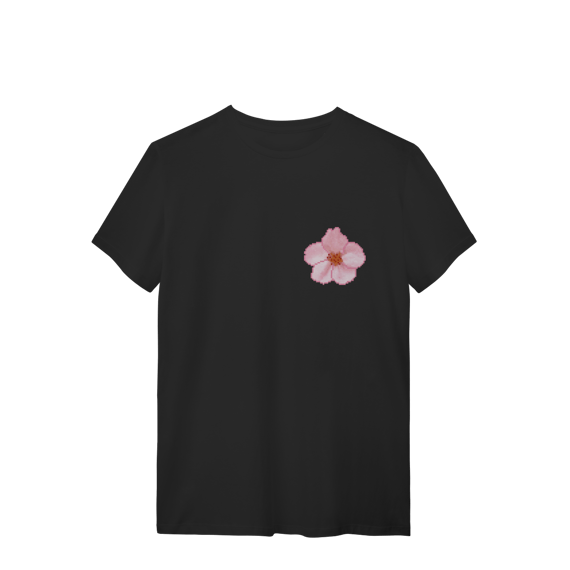 Camiseta Premium Frente e Verso - Flor e Árvore de Cerejeira