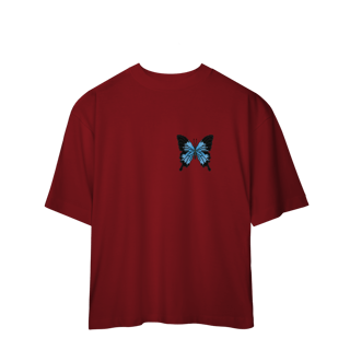 Nome do produto Camiseta Oversized - Borboleta Azul