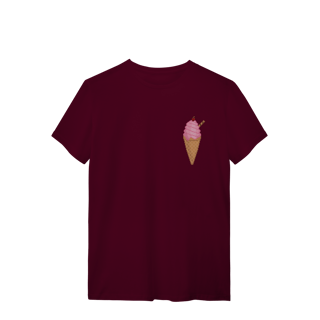 Nome do produto Camiseta Premium - Sorvete de Morango