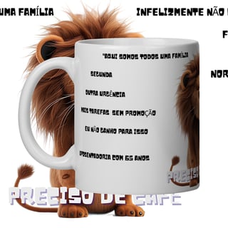 Nome do produto Caneca leão da depressão no trabalho