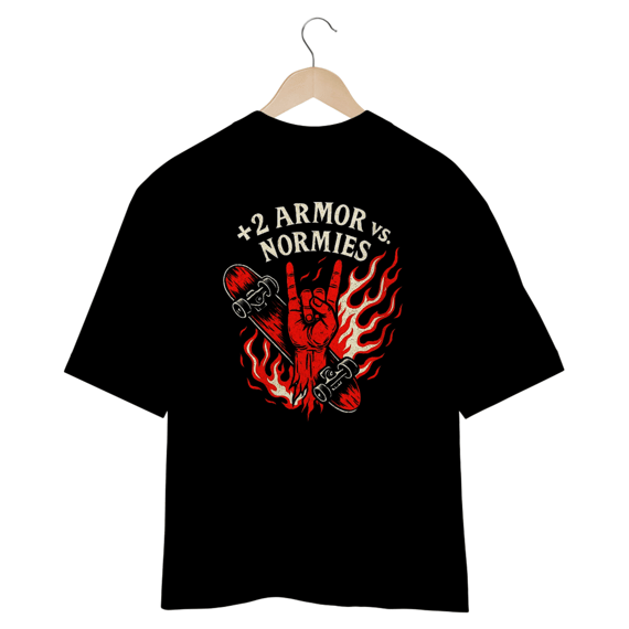 +2 vs Normies - Camiseta Oversized