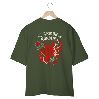 Nome do produto +2 vs Normies - Camiseta Oversized