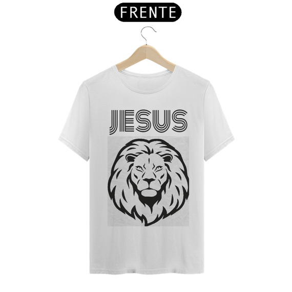 Camiseta Masc. Quality - Jesus e Leão