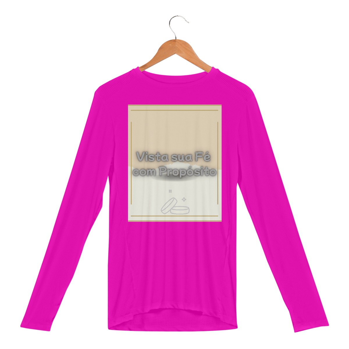 Nome do produto: Camisa Manga Longa Feminina - Fé e Propósito