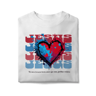 Nome do produto Tshirt Oversized- Jesus coração 