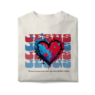 Nome do produto Tshirt Oversized- Jesus coração 