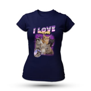 Nome do produtoI Love Meus Gatos - Feminina