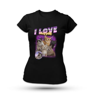 Nome do produtoI Love Meus Gatos - Feminina