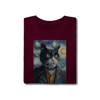 Nome do produto Camiseta Autorretrato Gato Gogh