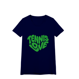 Nome do produto Camiseta Feminina Baby Long Quality – Estampa Tennis Love Retrô