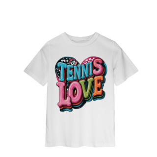 Nome do produto Camiseta Infantil Feminina Classic Infantil Body Bebê Tennis Love