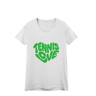 Nome do produto Camiseta Feminina Baby Long Quality – Estampa Tennis Love Retrô