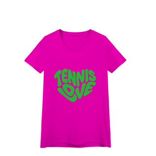 Nome do produto Camiseta Feminina Baby Long Quality – Estampa Tennis Love Retrô