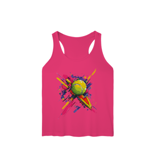 Nome do produto Regata Feminina Sport Dry UV com Estampa Tênis Splash – Conforto, Estilo e Proteção Solar