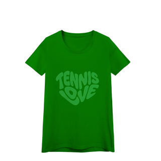 Nome do produto Camiseta Feminina Baby Long Quality – Estampa Tennis Love Retrô
