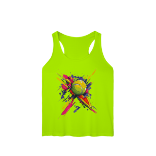 Nome do produto Regata Feminina Sport Dry UV com Estampa Tênis Splash – Conforto, Estilo e Proteção Solar