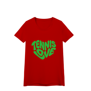 Nome do produto Camiseta Feminina Baby Long Quality – Estampa Tennis Love Retrô