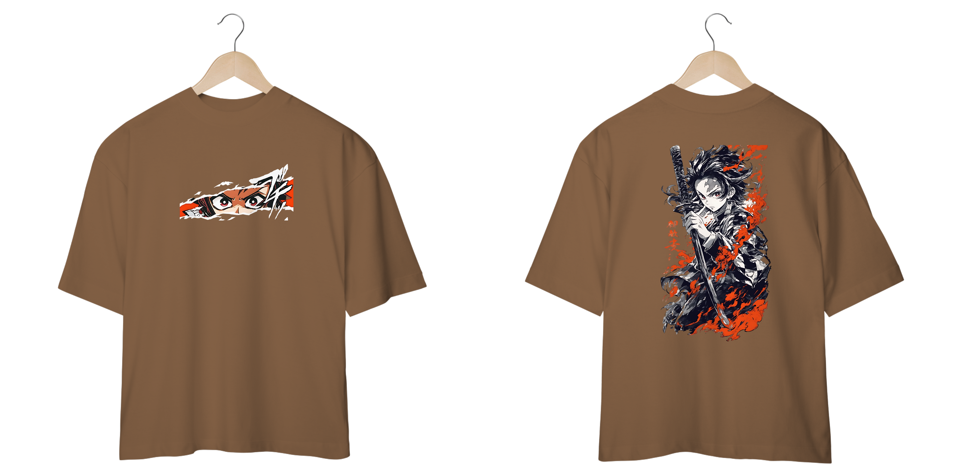 Camiseta Oversized Demon Slayer Tanjiro Techniques