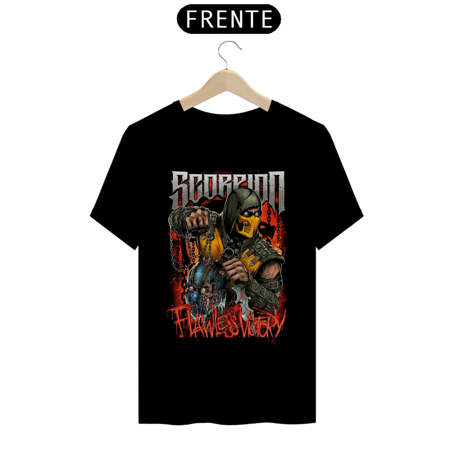 Camiseta Mortal Kombat Scorpion Flawless Victory