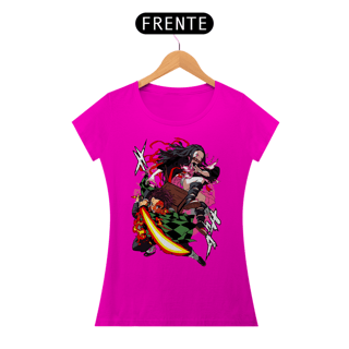 Camiseta Baby Long Demon Slayer - Tanjiro e Nazuko