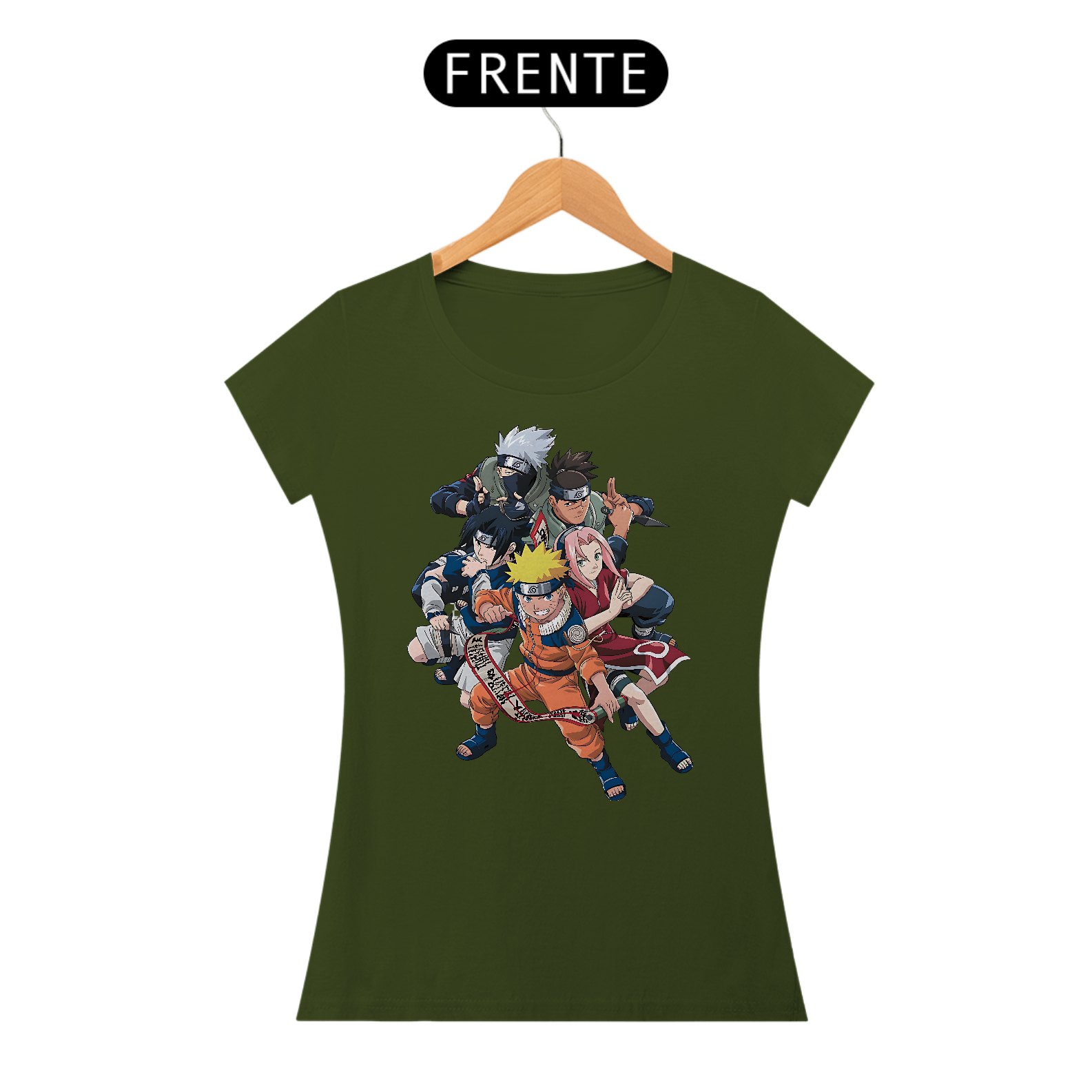 Camiseta Baby Long Naruto Equipe Ascensão de um Ninja