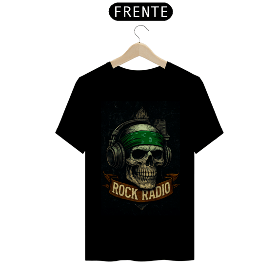 Camiseta Caveira de Fone Rock Radio