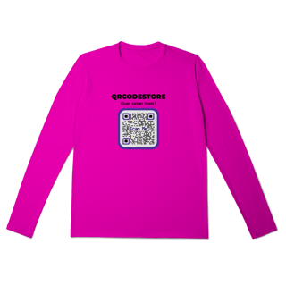 Nome do produto QRCodeStore - Camiseta Manga Longa Sport Dry Uv