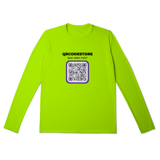 Nome do produto QRCodeStore - Camiseta Manga Longa Sport Dry Uv