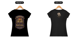Camiseta Baby Long Prime feminino- Serviço Social: A Voz da Mudança
