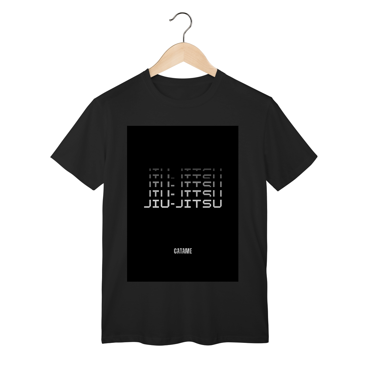 Nome do produto: Camiseta degradê jiu-jitsu preta