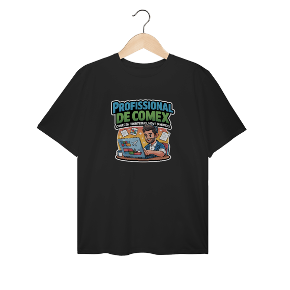 T-Shirt Plus Size - Conecta Fronteiras, Move o Mundo