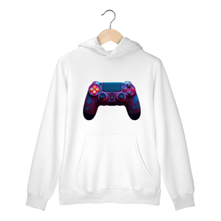 Nome do produto Moletom Canguru | Com Touca e Bolso | Estampa de Controle de Video Game