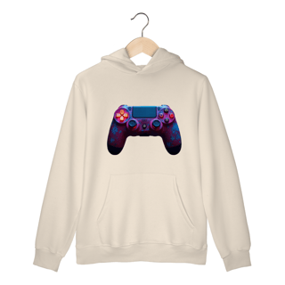 Nome do produto Moletom Canguru | Com Touca e Bolso | Estampa de Controle de Video Game
