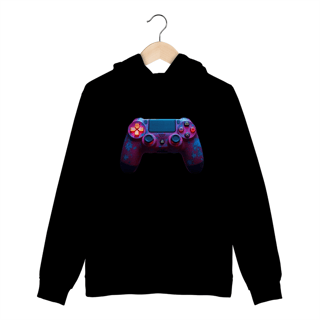 Nome do produto Moletom Canguru | Com Touca e Bolso | Estampa de Controle de Video Game