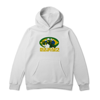 Nome do produto Moletom Red Dead Redemption 2 Brasil PREMIUM  | Branco e Preto | Blusa de touca e bolso frio inverno
