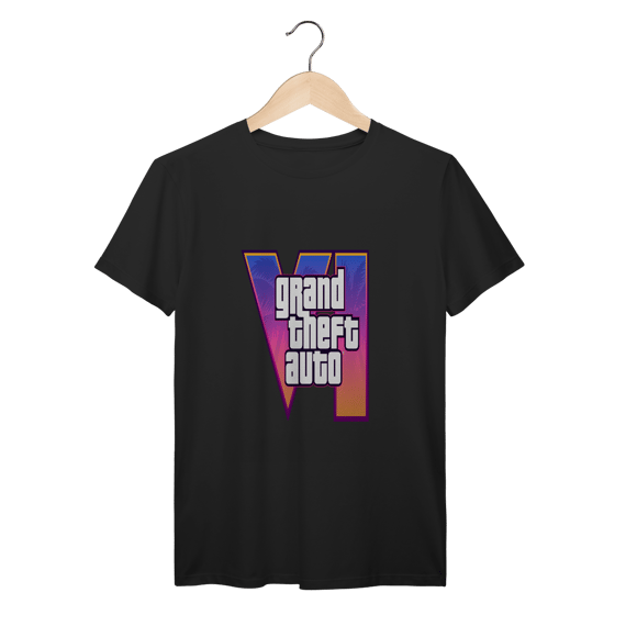Camiseta GTA VI | Estampa Traz e Frente | GTA 6
