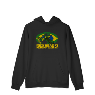Nome do produto Moletom Red Dead Redemption 2 Brasil PREMIUM  | Branco e Preto | Blusa de touca e bolso frio inverno