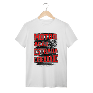 Nome do produtoCamiseta Essencial Motor, Ação, Estrada, Liberdade