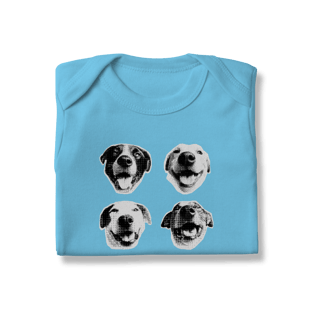 Nome do produto Body - Dog Faces