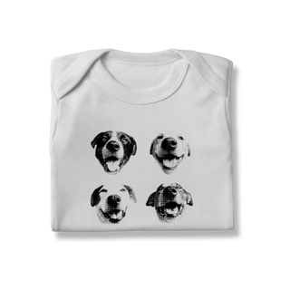 Nome do produto Body - Dog Faces
