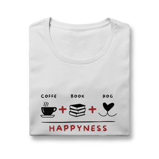 Nome do produto Baby Long Quality - Coffee + Book + Dog = Happyness