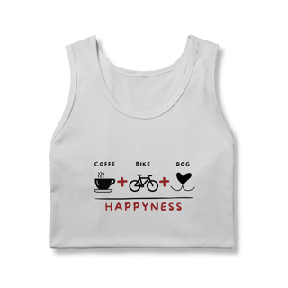 Nome do produto Regata Masculina Quality - Coffee + Bike + Dog = Hapyness