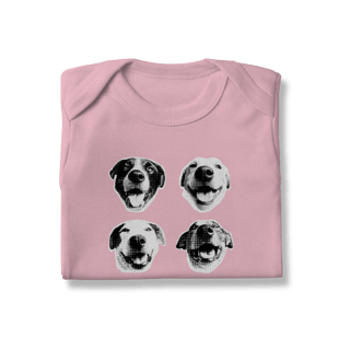 Nome do produto Body - Dog Faces