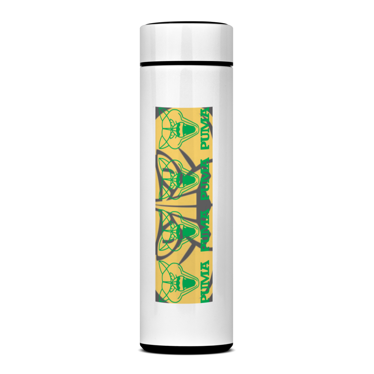 Garrafa Térmica Puma Fundo Verde Amarelo